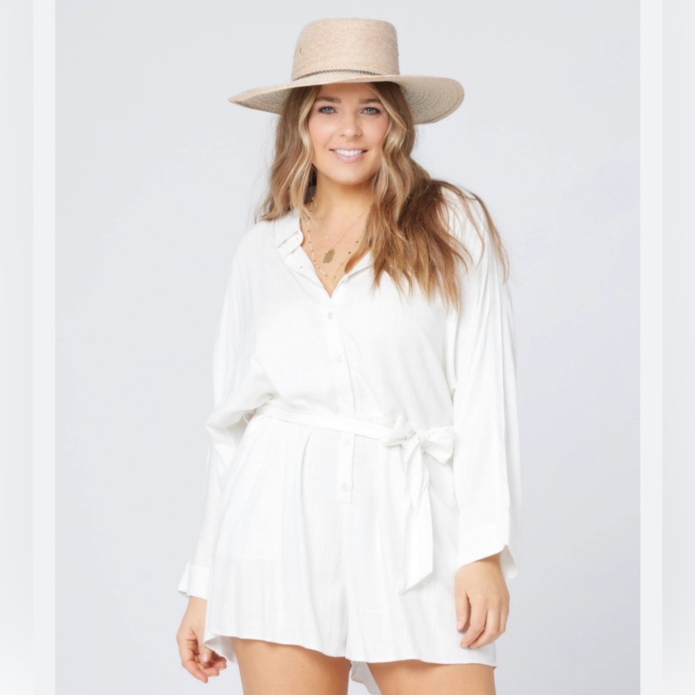 L*Space white Romper Coverup